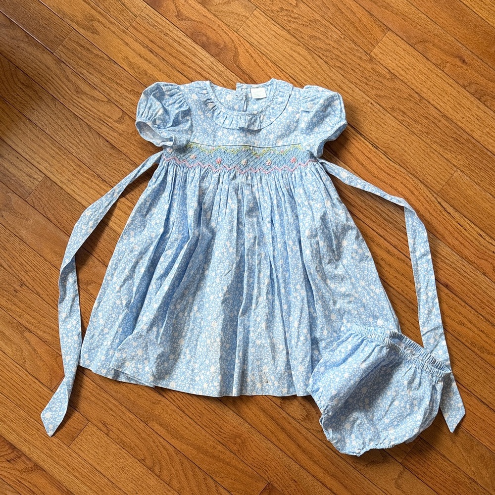 Edgehill Collection Sky Blue Floral Dress Set